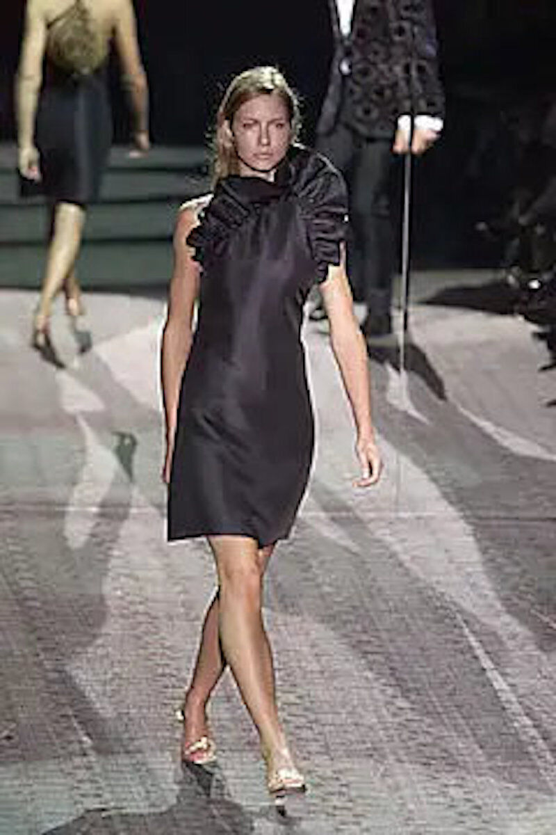 Vintage Tom Ford for Gucci Black Silk Dress, F / … - image 9