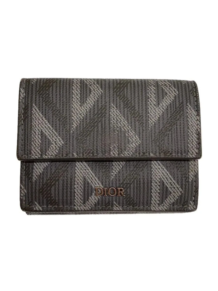 Portefeuille Christian Dior triple GRIS femme 2ESBC110DCO légèrement rayé