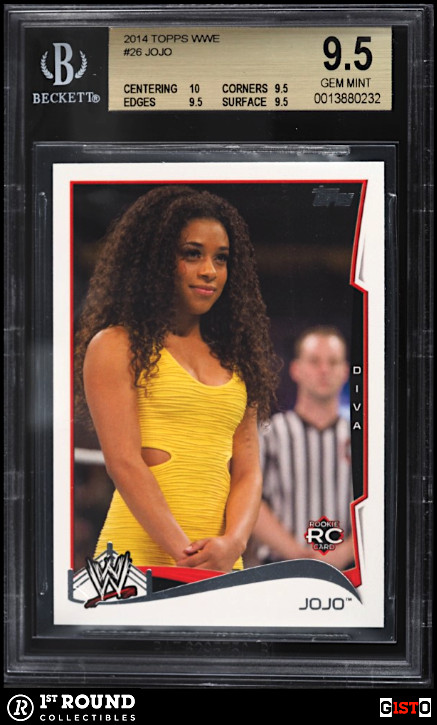 POP 1: Jojo RC BGS 9.5: 2014 Topps WWE Rookie Card Gisto Gem Mint Plus #26