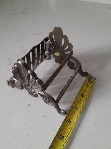 Vintage MCM Buffet Silver Plate Knife Rest Caddy Silverware Holder - Picture 5 of 6