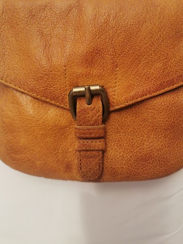 PIECES Mini Handtasche Partybag Clutch Braun Leder - Bild 3 von 3