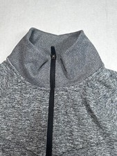 Champion Womens Sweater Size Small Mock Neck Heather Gray 1/4 Zip Athletic LS