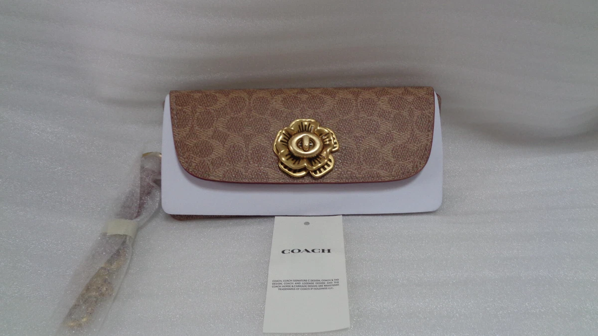 Coach parker in signature canvas shop with tea rose turnlock