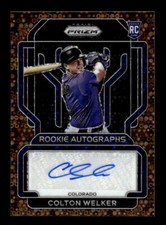 2022 Panini Prizm Rookie Autograph Prizms Bronze Donut Circles Colton Welker /15