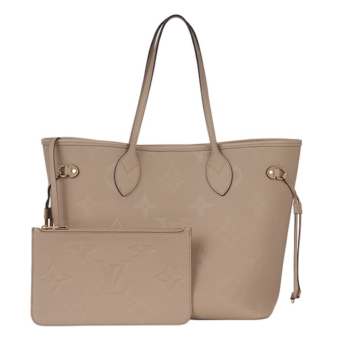 Louis Vuitton Neverfull Tote MM Beige Leather for sale online | eBay 
