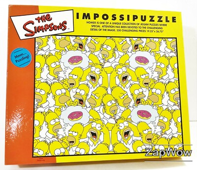 Simpsons Donut Impossipuzzle 2003 Homer 550-teiliges Puzzle neu versiegelt TV 2000er