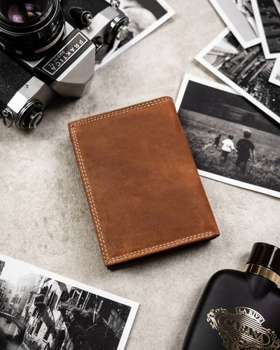 Large men's nubuck leather wallet - Always Wild - Picture 4 of 11