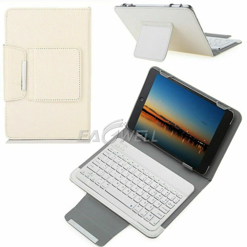 Removable Wireless Keyboard Flip Leather Case Cover Stand For All 7-10" Tablet - Image 4 of 4