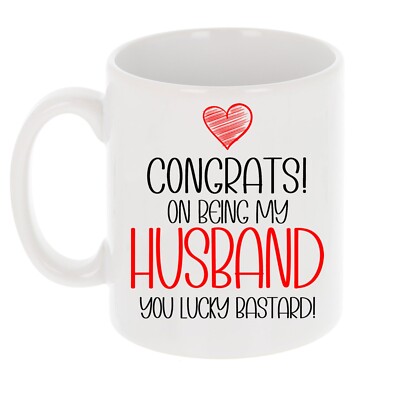 Lustige Tasse für Ehemann Glückwunsch zum Mein Mannsein Tasse - Witz Geschenk für Ehemann