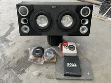Subwoofer With Speakers, Battery And Amplifier