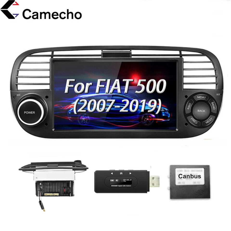 DAB+ Für Fiat 500 2007-2015 Autoradio Android 13 GPS Navi WIFI FM RDS Bluetooth