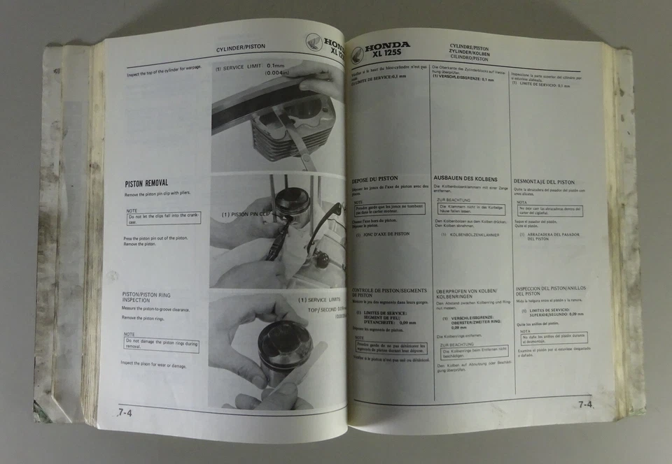 Manual De Taller Honda XL 125 S / XL 185 S Año 1978 - Imagen 3 de 4