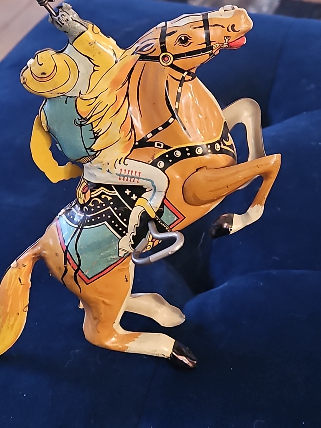 Vintage Marx Tin WindUp Cowboy RiderTwirling Lasso1930'sWorks