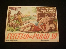 CARTOLINA DEL FILM L'UCCELLO DI PARADISO 1951