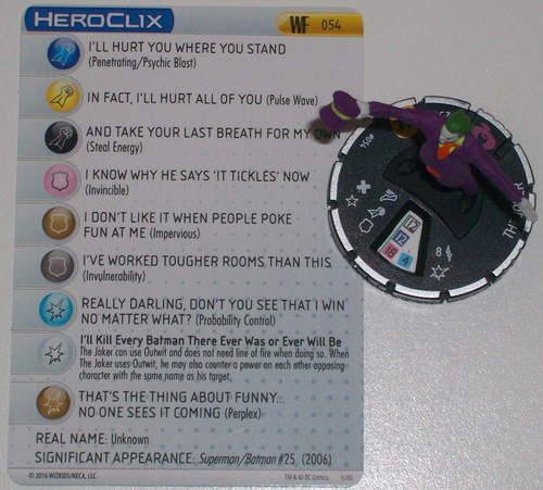 THE JOKER #054 #54 World's Finest DC HeroClix Super Rare - Bild 4 von 4