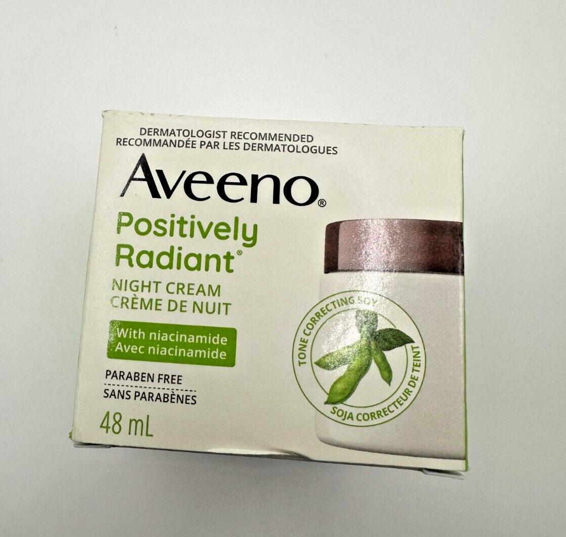 New Aveeno Positively Radiant Night Cream 48 ml for glowing skin