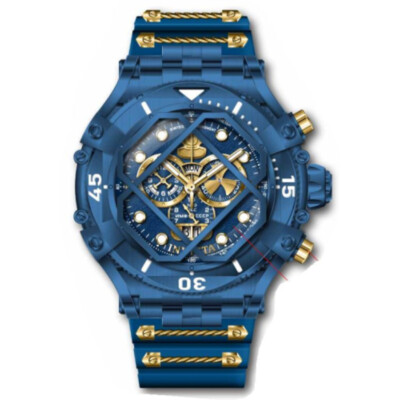 Invicta Men's Pro Diver Blue Dial Chronograph Quartz Open Case Watch 37180