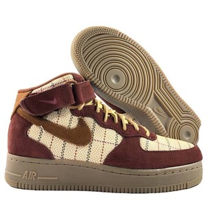Nike Air Force 1 Mediados de'07 LV8 a Cuadros Goma Marrón Rojo Oscuro Talla  8 CT1206 900 | eBay