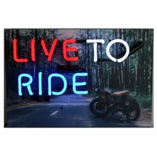 Junior Live To Ride Neon Sign 5JRLTR w/ FREE Shipping 