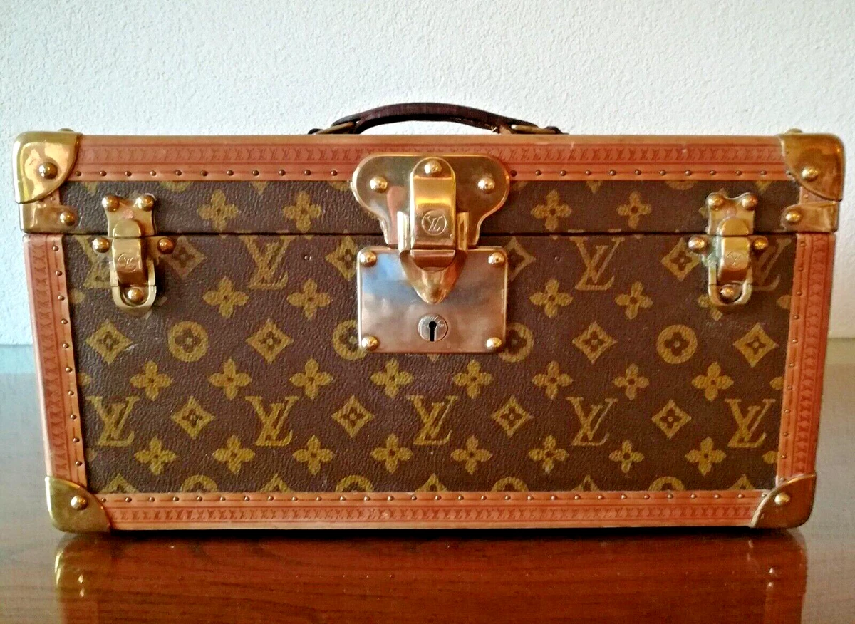 Louis Vuitton Beauty Case Vanity Cosmetic Hard Case LV Authentic 1920's  Vintage