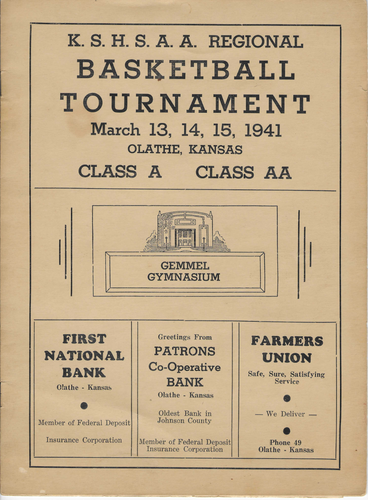 K. S. H. S. A. A. Programma Regionale Torneo di Pallacanestro 13 Mar, 14, 15 1941