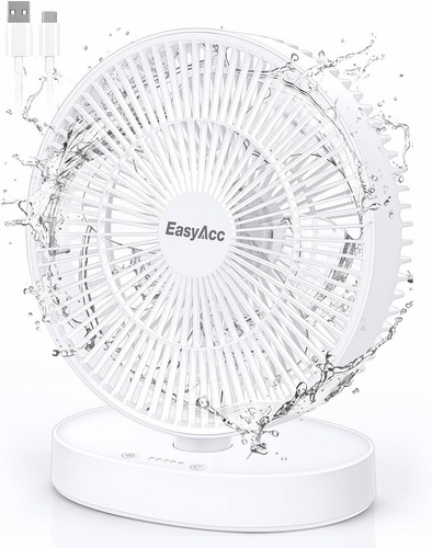 9 Zoll USB Tischventilator mit Luftzirkulation|Wasserdichtig 67|Starker Wind... - Bild 2 von 9