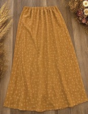 WILD FABLE WOMEN CASUAL LOUNGE BROWN SKIRT FLOWER FALL AUTUMN MEDIUM M