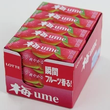 Lotte Chewing Gum UME GUM Plum Taste 9 gum sticks*15pc Japan Candy
