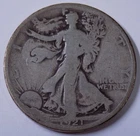 1921-S 50c Walking Liberty Half Dollar Good details, slightly bent