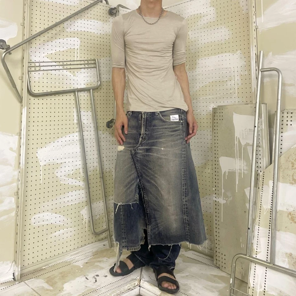 Yohji Yamamoto 2008 usado circa corte asimétrico y coser bueno Foto 2 de 4