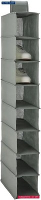 Amazon Basics 8-Tier Hanging Closet Shelf Shoe Organizer, Space Saving Storage,