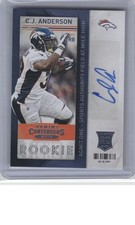2013 Panini Contenders #116a C.J. Anderson 4 Stars in helmet logo box B3R2C133
