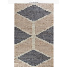 Jute Rectangle Hand Braided Area Rug Rustic Modern good weave mountain 4x6 ft