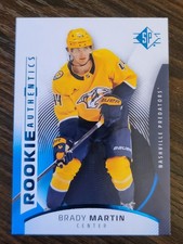 2025-26 SP Hockey Brady Martin Rookie Authentics Blue #120