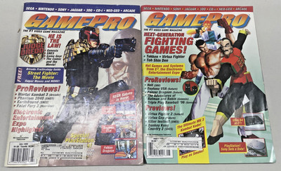 2 GamePro Magazines Issues Aug July 1995 Tekken Virtua Fighter DKC2 Sega Saturn