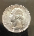 Washington Silver Quarter, 1948-S, MS, 90% Silver, Free Shipping