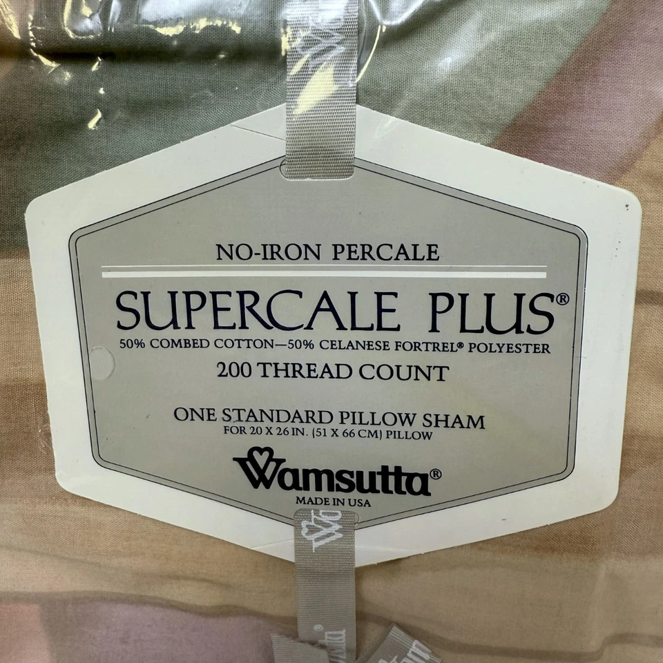 Funda de almohada Wamsutta Sham Oasis beige pastel supercal sin hierro mezcla de algodón Foto 4 de 4