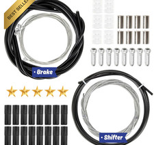 44PCS Bike Brake Cable Kit - Universal Bike Shifter Cable Housing Bicycle Brakes