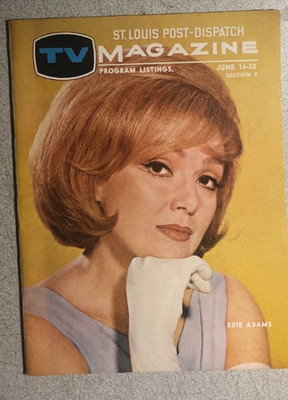 TV MAGAZINE St. Louis (MO) Post-Dispatch June 16, 1963 Edie Adams cover