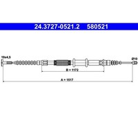 ATE 24.3727-0521.2 Seilzug, Feststellbremse
