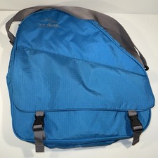 L.L. Bean Ski Boot Bag / Blue Backpack Shoulder Strap Nylon Outdoor Waterproof