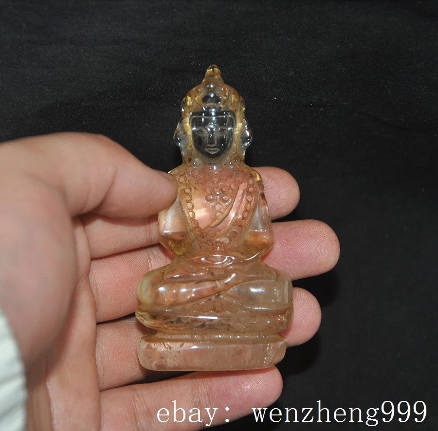 水晶佛在中国风雕像、雕像| eBay