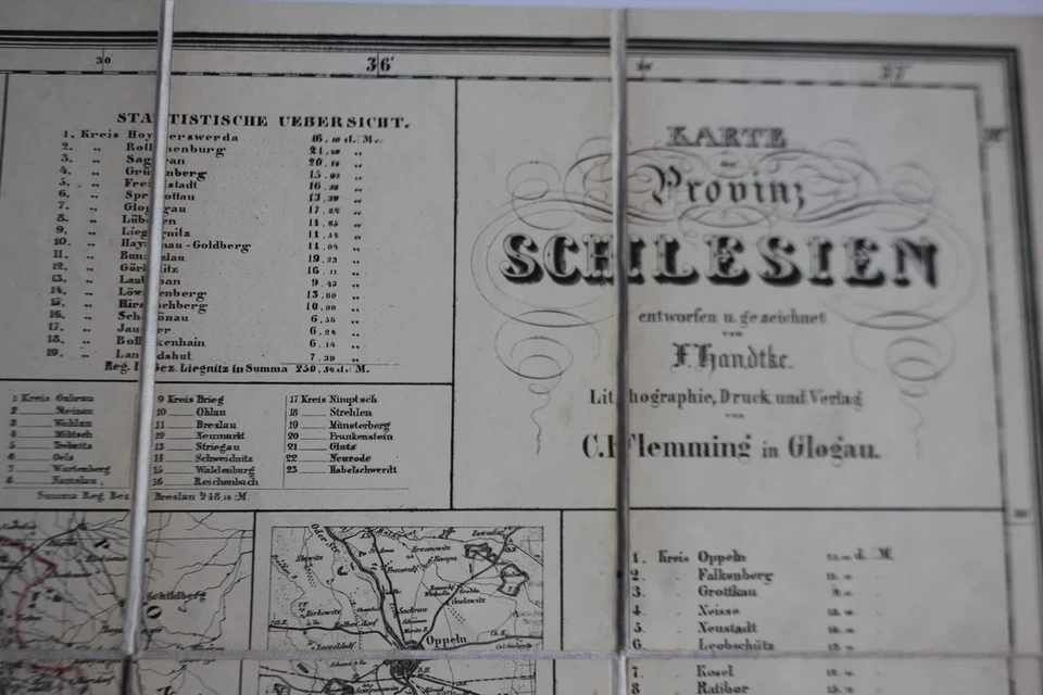 Mapa de Silesia de la provincia de Silesia F. Handtke 1860 (46585) - Imagen 4 de 4