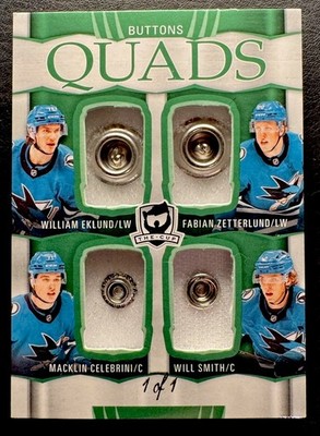 2024-25 Upper Deck the Cup - Macklin Celebrini, Will Smith 1/1 Game Used