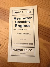 Aermotor Co. Gas Engine Catalog Price Book Pumping Motor Manual 1920