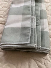 Fennco Styles 14x20 Sage Green 4 Piece Checks Table Cloth Napkins Farmhouse New!