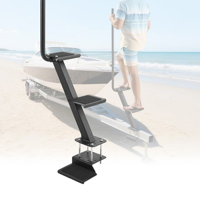 #ad Uimoso Heavy Duty 3 Step Boat Trailer Ladder with Handle and Bottom Mount $78.99