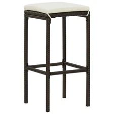 Bar Stool Bar Seat Counter Height Island Stool for Pub Poly Rattan vidaXL
