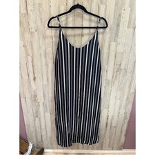 Everlane The Hammered Satin Slip Dress Navy Bone 6 Slits Minimalist Sundress