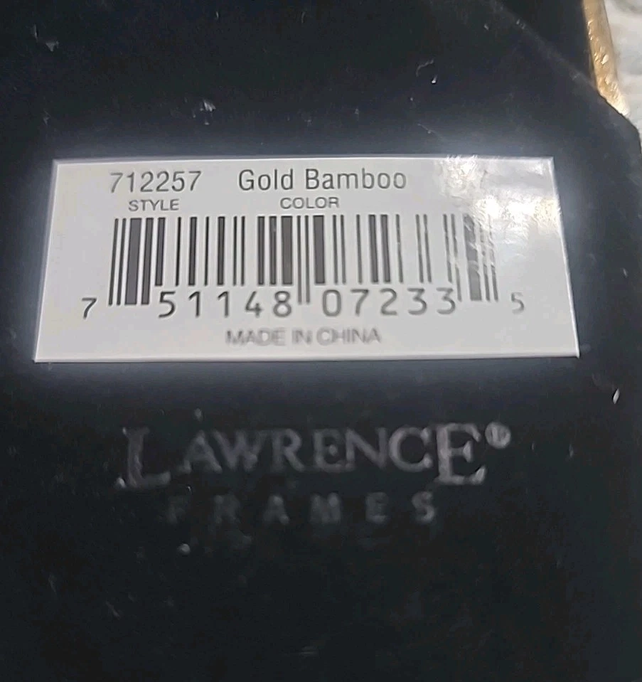 Marco de fotos Lawrence Frames de metal dorado 5 x 7 con diseño de bambú, soporte de 2 vías Foto 3 de 4